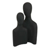 Nito Decorative Figurine | 2 Bust Silhouettes | 17" Black Resin Body