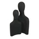 Nito Decorative Figurine | 2 Bust Silhouettes | 17" Black Resin Body