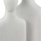 Nito Decorative Figurine | 2 Bust Silhouettes 17’’ White Resin Body