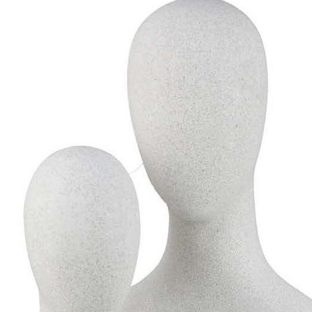 Nito Decorative Figurine | 2 Bust Silhouettes 17’’ White Resin Body