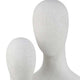 Nito Decorative Figurine | 2 Bust Silhouettes 17’’ White Resin Body