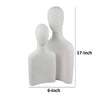Nito Decorative Figurine | 2 Bust Silhouettes 17’’ White Resin Body