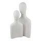 Nito Decorative Figurine | 2 Bust Silhouettes 17" White Resin Body