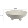 15’’ Decorative Bowl for Accessories | Off White Ceramic | 3 Feet BM334947
