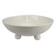 15" Decorative Bowl for Accessories | Off White Ceramic | 3 Feet