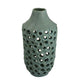Nian Accent Vase | Green Ceramic | Perforated Rounded Holes | 16"