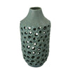 Nian Accent Vase | Green Ceramic | Perforated Rounded Holes | 16’’ BM334951
