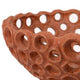 Nian Decorative Bowl | Earthy Brown Ceramic | Perforated Holes | 13’’