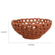Nian Decorative Bowl | Earthy Brown Ceramic | Perforated Holes | 13’’