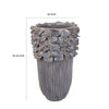 Kiana Decorative Vase | Gray Ceramic Flared Scales Rim Accent | 16’’ BM334956