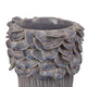 Kiana Decorative Vase | Gray Ceramic Flared Scales Rim Accent | 13’’ BM334957