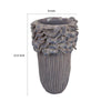 Kiana Decorative Vase | Gray Ceramic Flared Scales Rim Accent | 13’’ BM334957