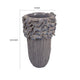 Kiana Decorative Vase | Gray Ceramic Flared Scales Rim Accent | 13’’ BM334957