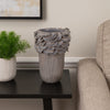 Kiana Decorative Vase | Gray Ceramic Flared Scales Rim Accent | 13’’ BM334957