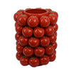 Nyssa Decorative Ceramic Tomato Vase | Green Red Glazed | 12’’ BM334970