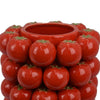 Nyssa Decorative Ceramic Tomato Vase | Green Red Glazed | 12’’ BM334970