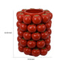 Nyssa Decorative Ceramic Tomato Vase | Green Red Glazed | 12’’ BM334970