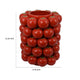Nyssa Decorative Ceramic Tomato Vase | Green Red Glazed | 12’’ BM334970