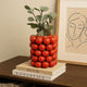 Nyssa Decorative Ceramic Tomato Vase | Green Red Glazed | 12"