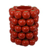 Nyssa Decorative Ceramic Tomato Vase | Green Red Glazed | 12"