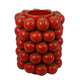 Nyssa Decorative Ceramic Tomato Vase | Green Red Glazed | 12"