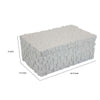 Lissa Decorative Storage Box | Matte White Textured Resin | 13"