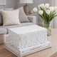 Lissa Decorative Storage Box | Matte White Textured Resin | 13"