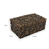 Lissa Decorative Storage Box | Brown Textured Resin Finish | 13"