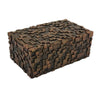 Lissa Decorative Storage Box | Brown Textured Resin Finish | 13"