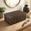 Lissa Decorative Storage Box | Brown Textured Resin Finish | 13"