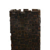 Accent Vase | Dark Bronze Resin | Prominent Geometric Texture | 20’’ BM334986