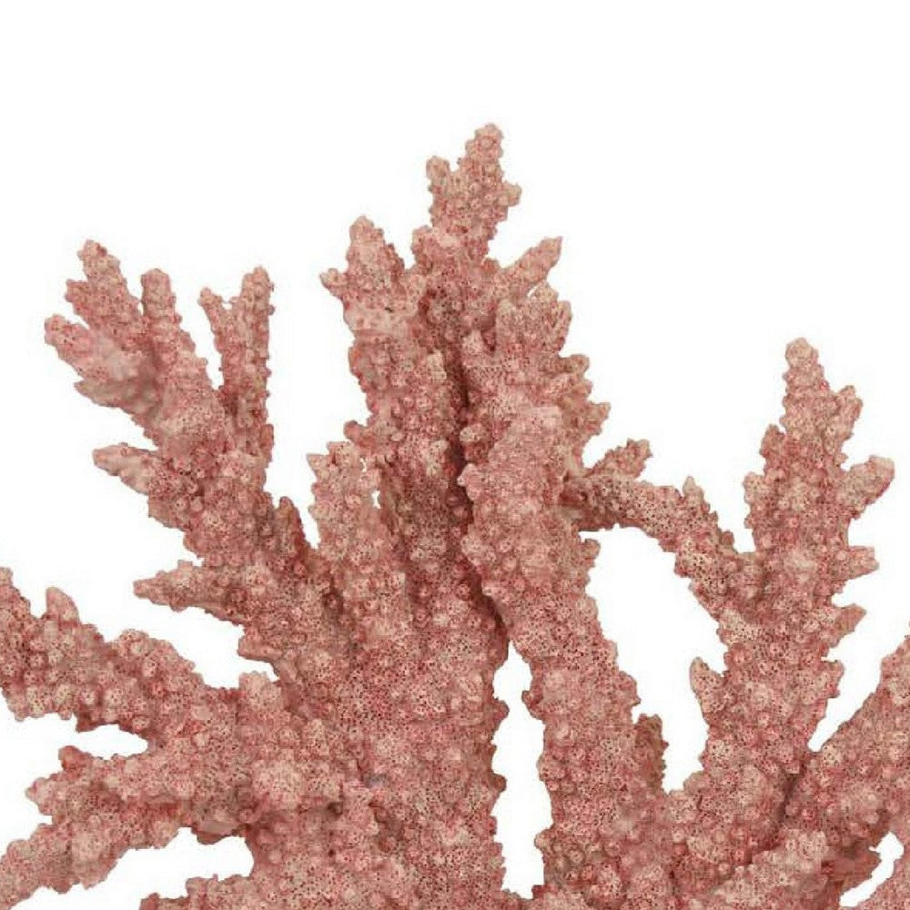 Coral Tabletop Decoration | Pink Resin with Acrylic Base | 13’’ BM334992