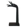 Hand Sculpture Accent Figurine | Contemporary Black Resin | 17"