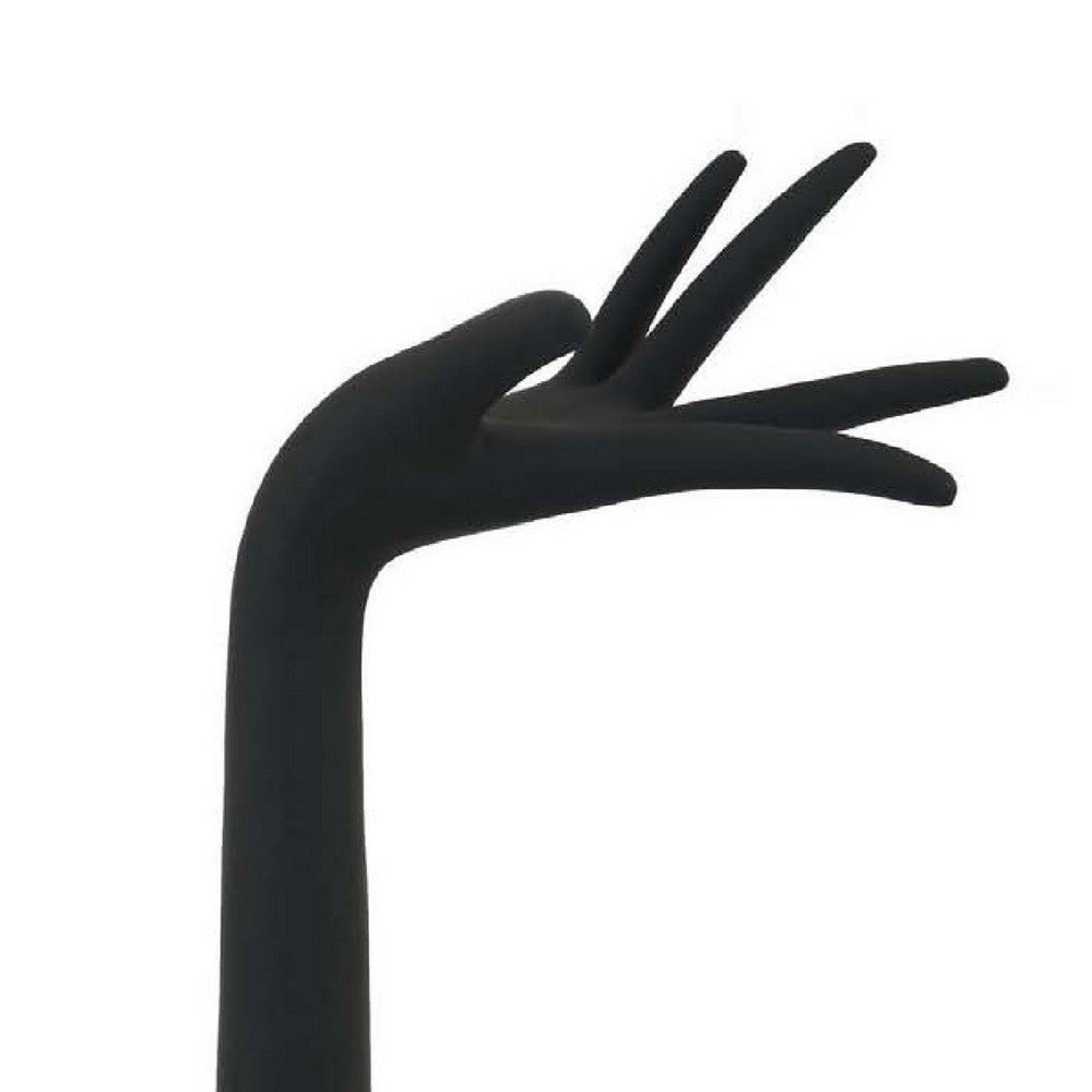 Hand Sculpture Accent Figurine | Contemporary Black Resin | 17’’ BM334995
