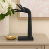 Hand Sculpture Accent Figurine | Contemporary Black Resin | 17’’ BM334995