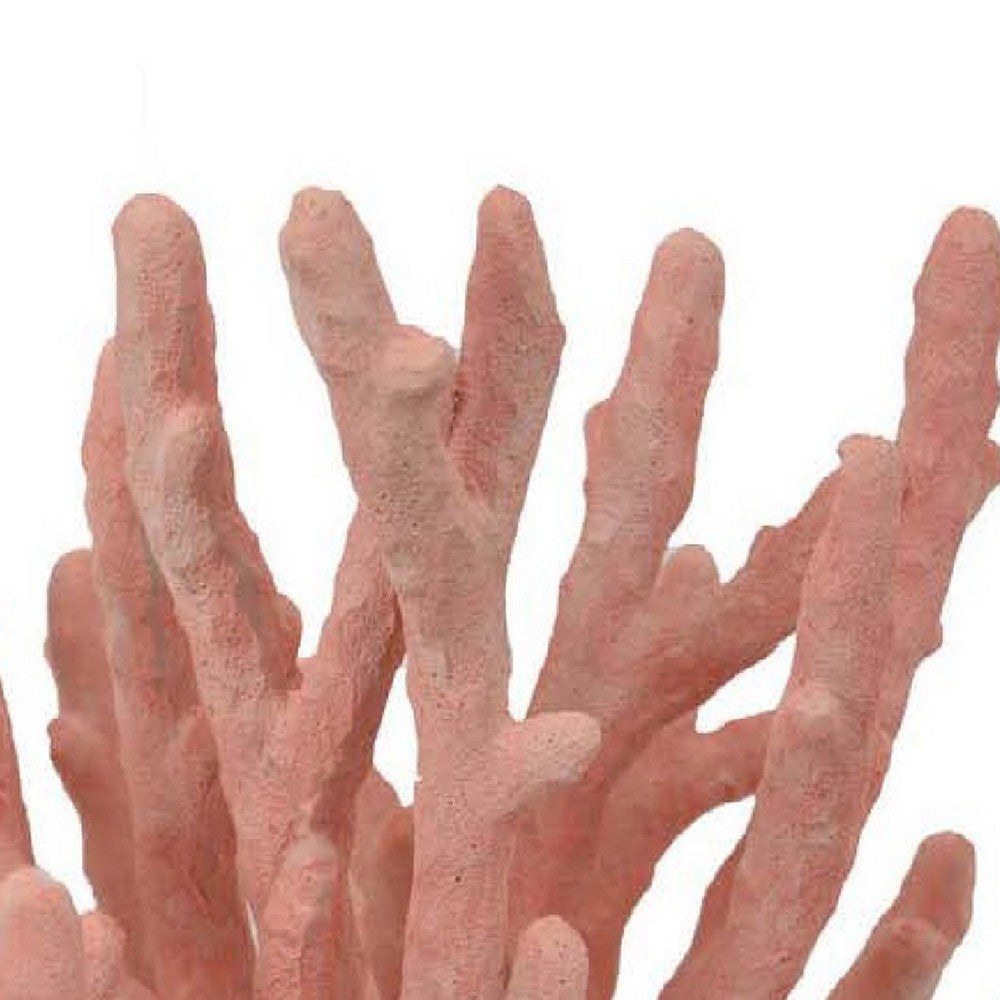 Lyla Coral Tabletop Decor | Branching Design Pink Resin | 13’’