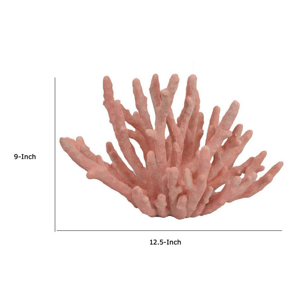Lyla Coral Tabletop Decor | Branching Design Pink Resin | 13’’
