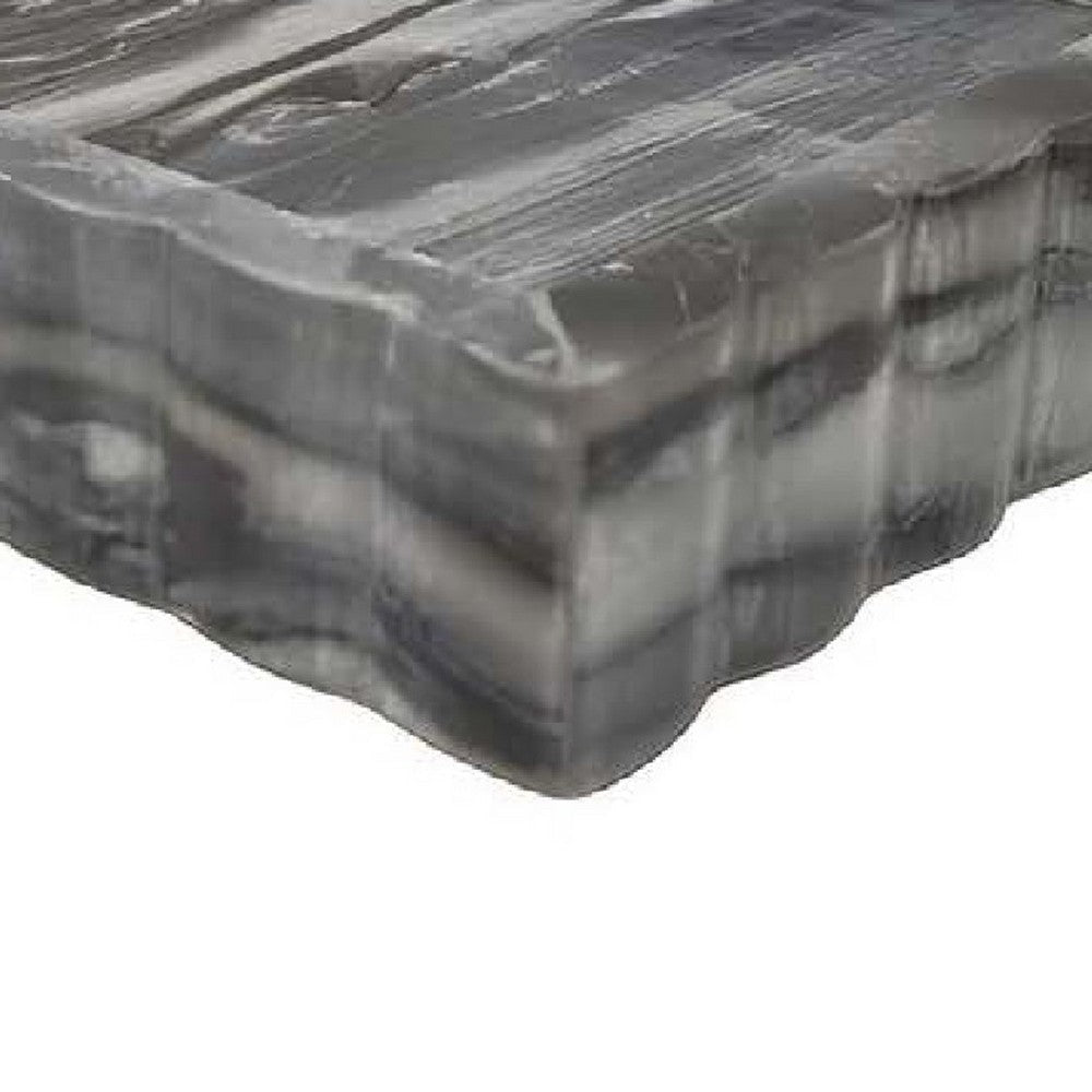 Myla Decorative Marble Tray | Subtle Gray Scalloped Edges | 14’’ BM335000