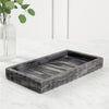 Myla Decorative Marble Tray | Subtle Gray Scalloped Edges | 14"