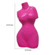 Female Torso Tabletop Decor | Bright Pink Resin Sculptural Bust 16’’ BM335001