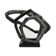 Abstract Decorative Tabletop Sculpture | Gray Resin Geometric | 17’’ BM335006