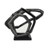 Abstract Decorative Tabletop Sculpture | Gray Resin Geometric | 17"