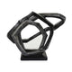 Abstract Decorative Tabletop Sculpture | Gray Resin Geometric | 17"
