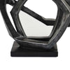 Abstract Decorative Tabletop Sculpture | Gray Resin Geometric | 17’’ BM335006