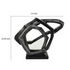 Abstract Decorative Tabletop Sculpture | Gray Resin Geometric | 17’’ BM335006