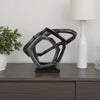 Abstract Decorative Tabletop Sculpture | Gray Resin Geometric | 17"