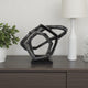 Abstract Decorative Tabletop Sculpture | Gray Resin Geometric | 17’’ BM335006