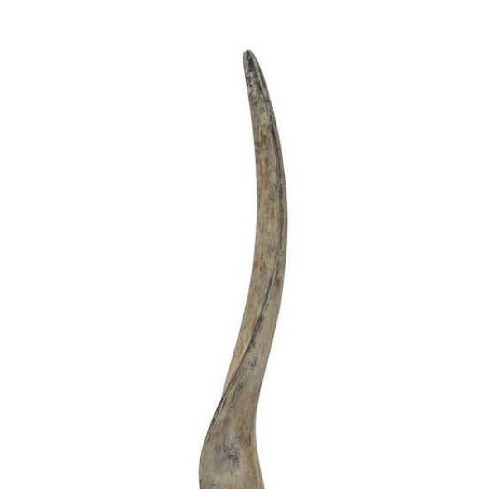 Linaa Decorative Antler Horn | Brown Resin Clear Acrylic Base | 32’’