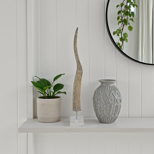 Linaa Decorative Antler Horn | Brown Resin Clear Acrylic Base | 32"