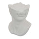Head Statuette Tabletop Decor | White Resin | Fragmented Bust | 11"